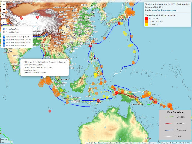 Geospatial Analytics von Erdbebendaten